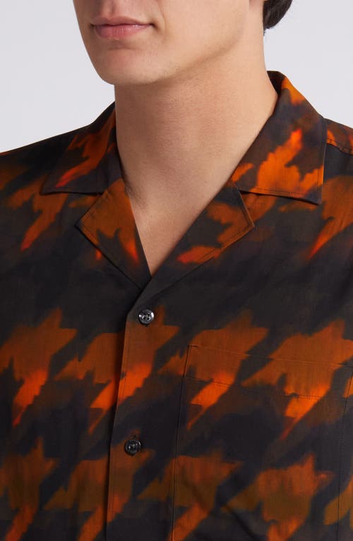 Shop Hugo Ellino Camp Shirt In Open Orange