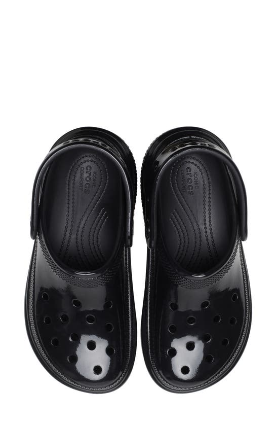 Shop Crocs Stomp High Shine Platform Slingback Clog In Black