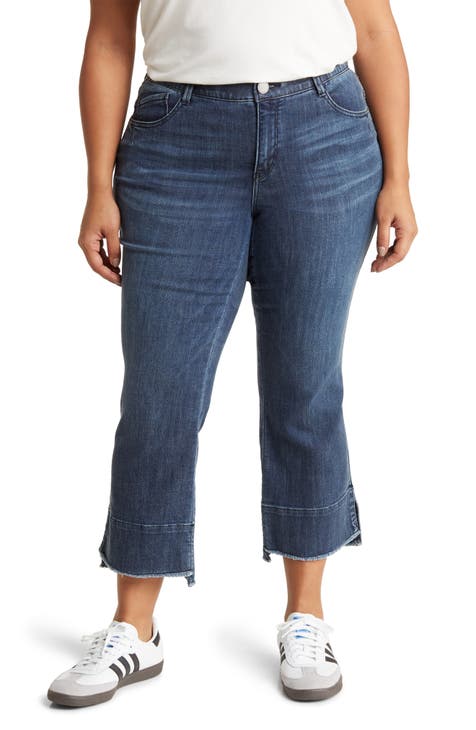 Parker Plus Size Kick Crop Flare Capri Jeans by Zenana – True