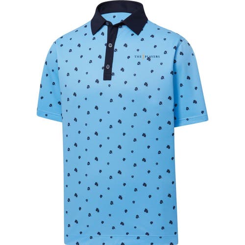 Men's FootJoy Light Blue THE PLAYERS Scattered Floral Stretch Pique Polo