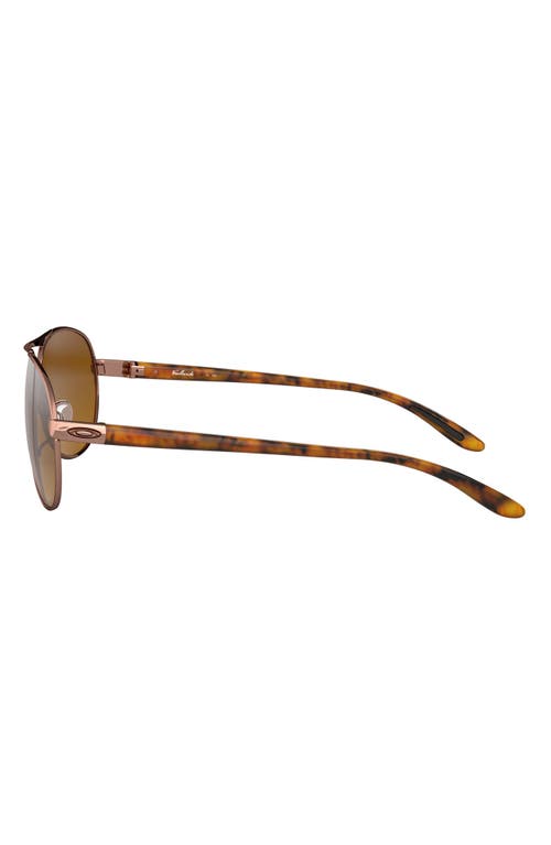 Oakley 59mm Polarized Aviator Sunglasses In Gold/pink Gradient