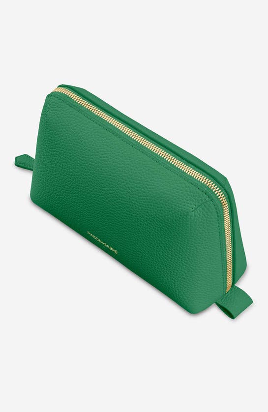 Maison De Sabre Maison De Sabré Leather Tech Pouch In Emerald Green