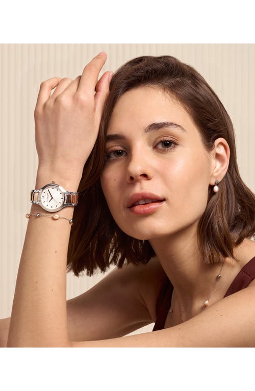 Olivia Burton Women's Lea Two-tone Stainless Steel Watch 34mm In Silver White