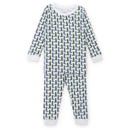 Lila And Hayes Grayson Boys' Pajama Pant Set In Cowboy Boots
