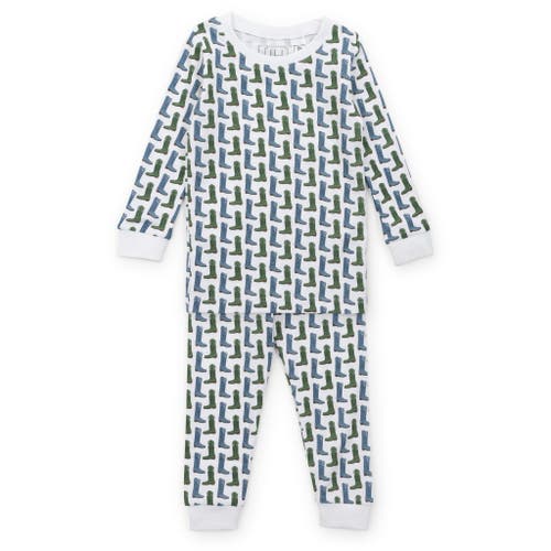 Shop Lila And Hayes Grayson Boys' Pajama Pant Set In Cowboy Boots