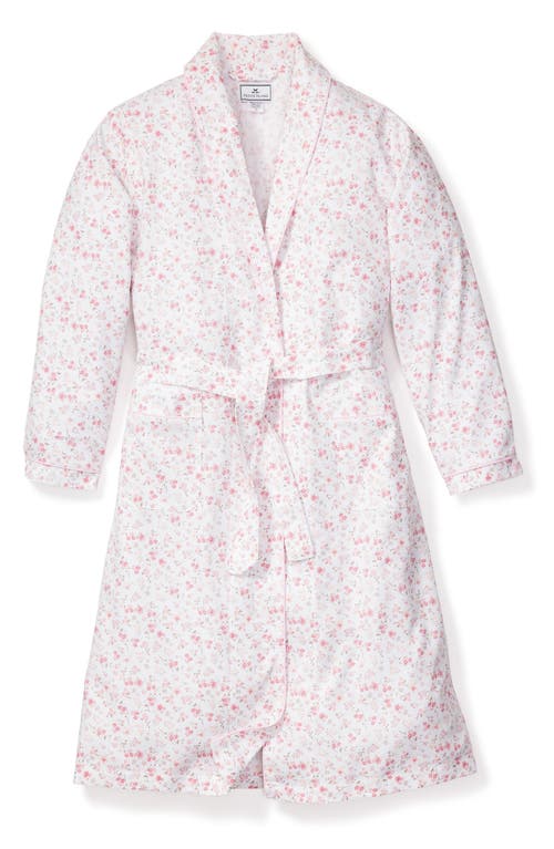 Petite Plume Kids' Dorset Floral Robe White/Pink at Nordstrom,