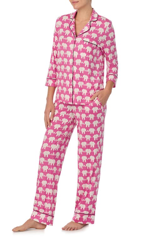 Shop Kate Spade New York Print Pajamas In Pink/white