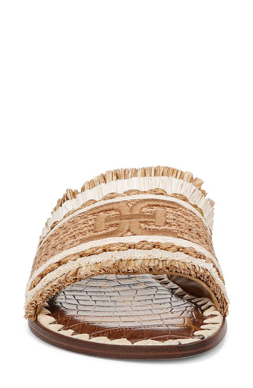 Sam Edelman Georgia Slide Sandal Linen Multi Raffia In Linen Multi