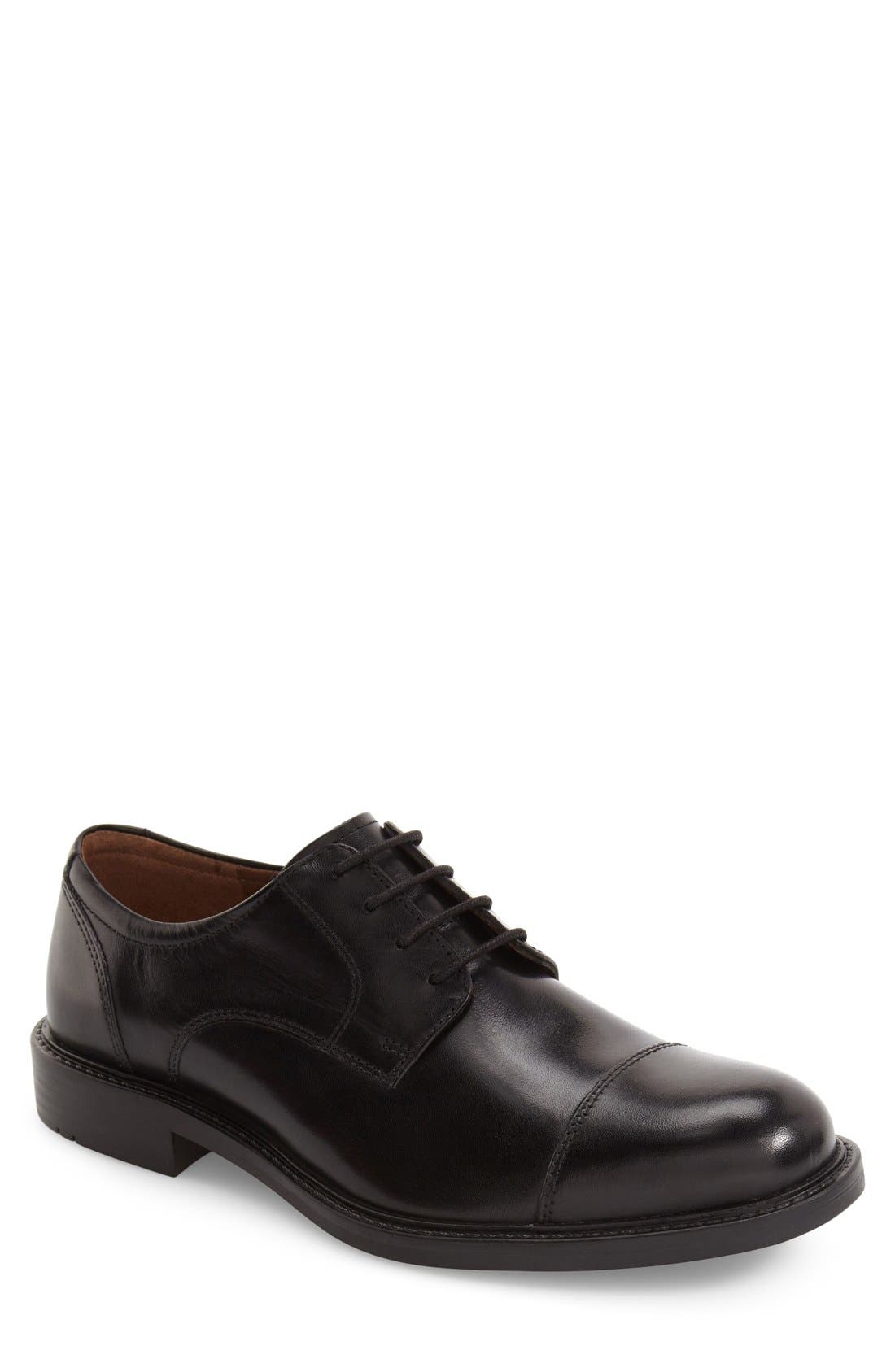 Johnston \u0026 Murphy Men's Tabor Cap Toe Oxford - Black - Size 10