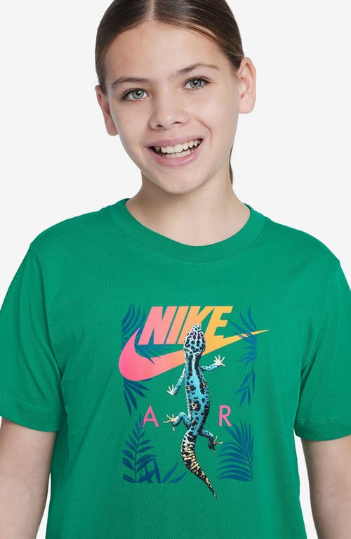 Shop Nike Kids' Sportswear Amphibian Graphic T-shirt In Stadium Green