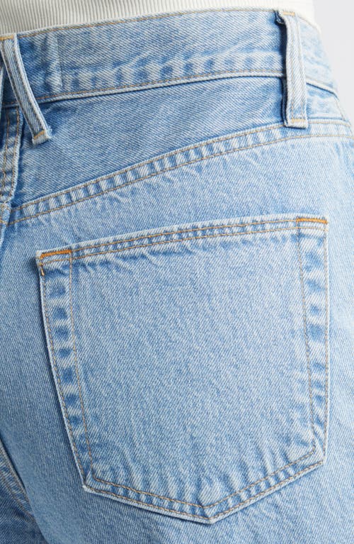 Slvrlake Grace High Waist Raw Hem Wide Leg Jeans In Powder Blue