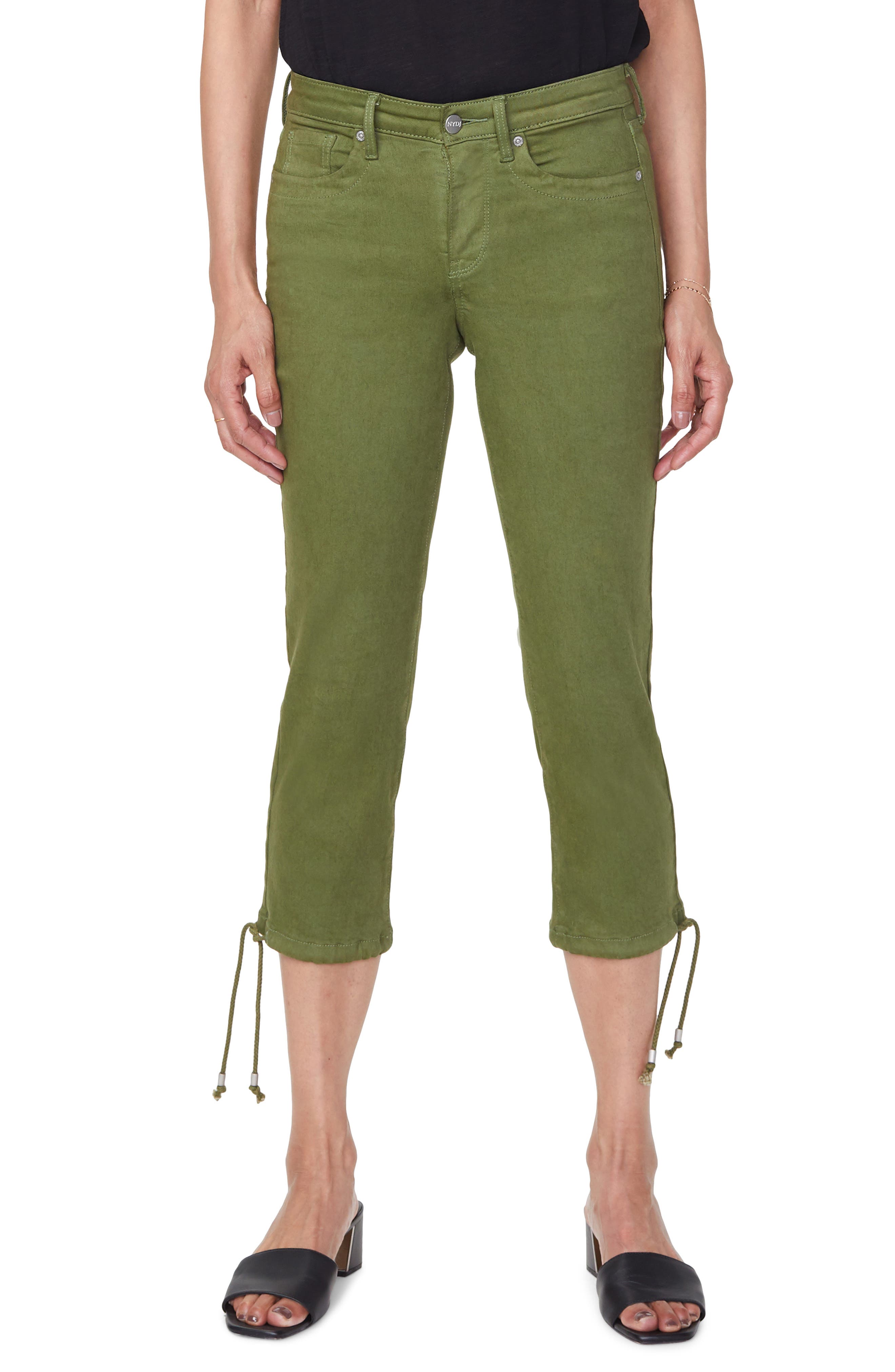 petite green jeans