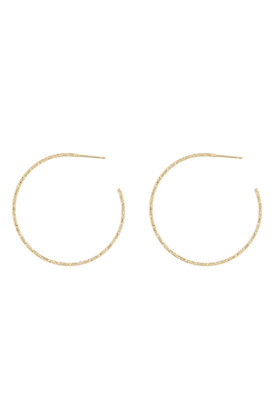 ARGENTO VIVO ARGENTO VIVO STERLING SILVER 40MM DIAMOND CUT HOOP EARRINGS