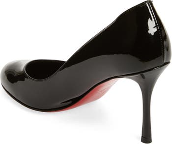 Christian Louboutin Dolly Patent Red Sole Pumps Black