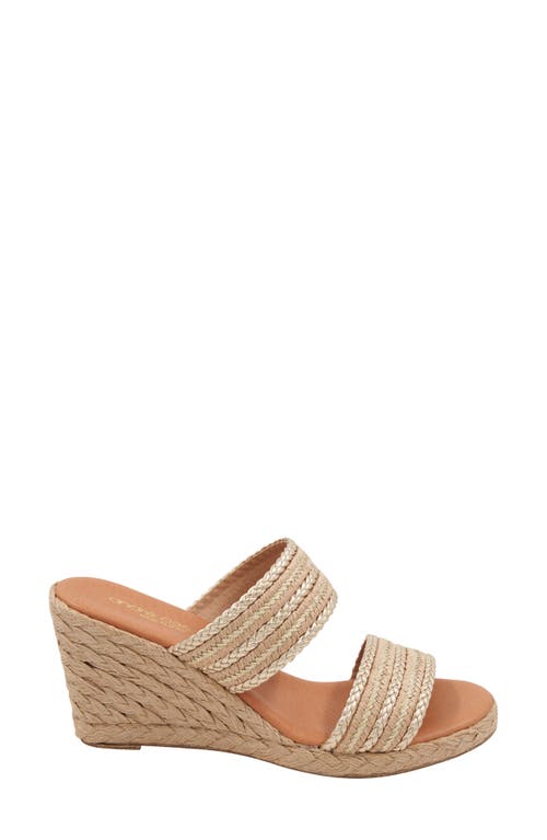 Shop Andre Assous André Assous Nolita Espadrille Wedge Sandal In Natural/platino Stripe