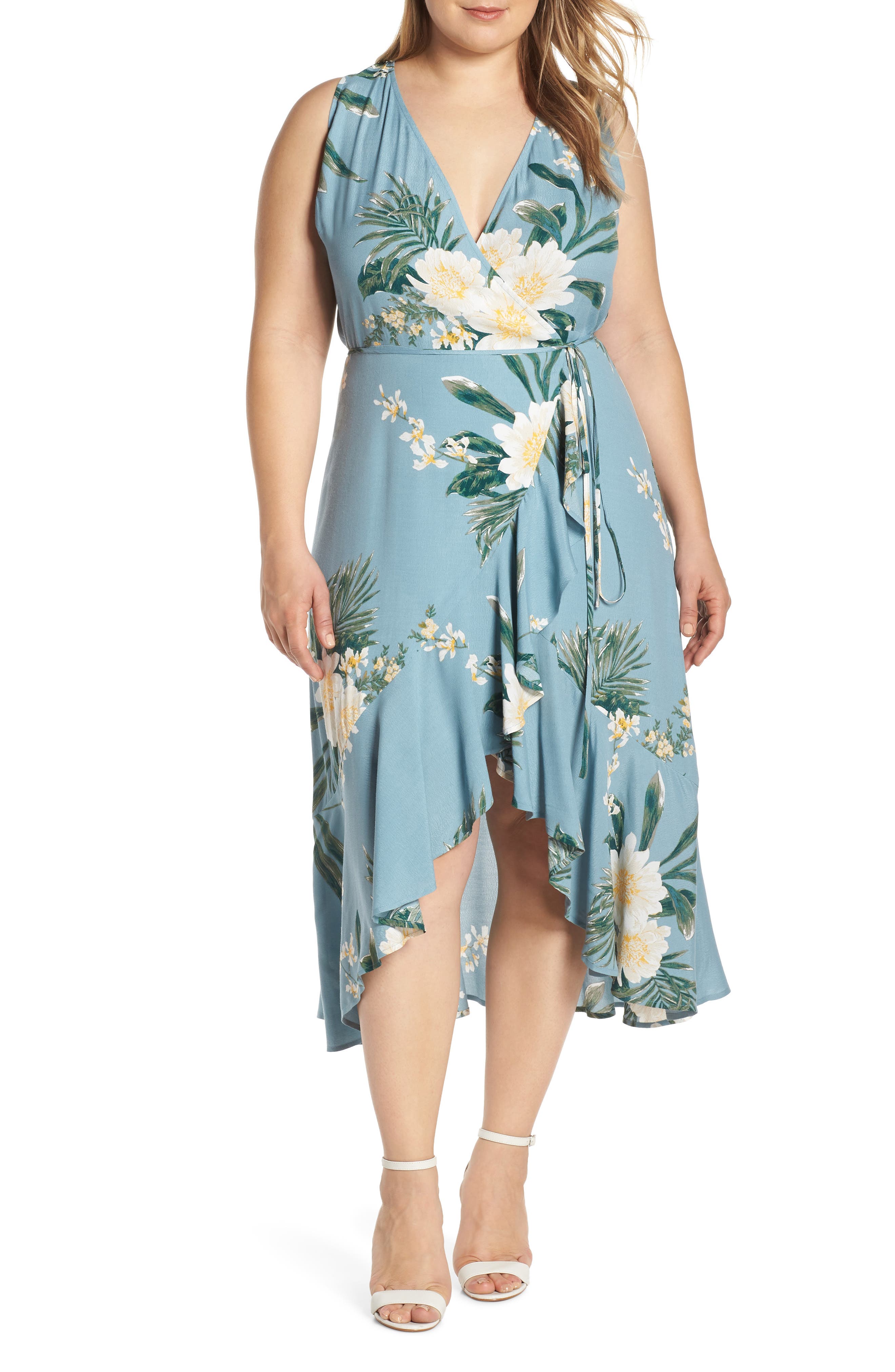 leith wrap midi dress