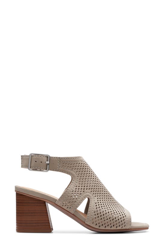 Shop Clarks (r) Siara 65 Flow Ankle Strap Sandal In Stone Nubuck