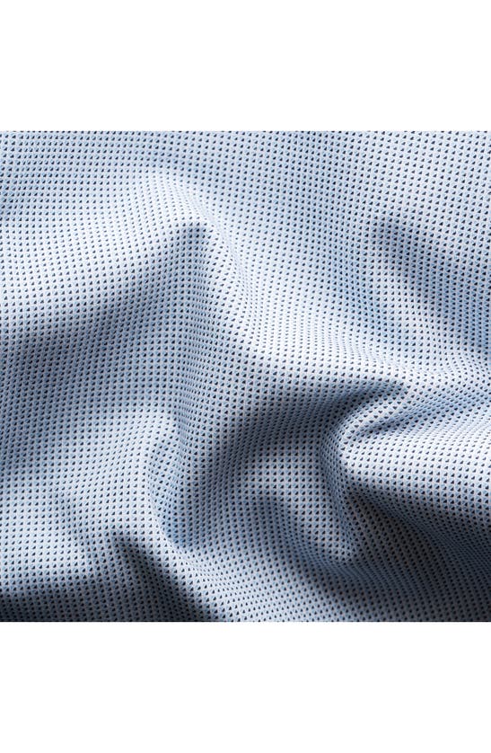 Shop Eton Slim Fit 4flex Microprint Dress Shirt In Pastel Blue