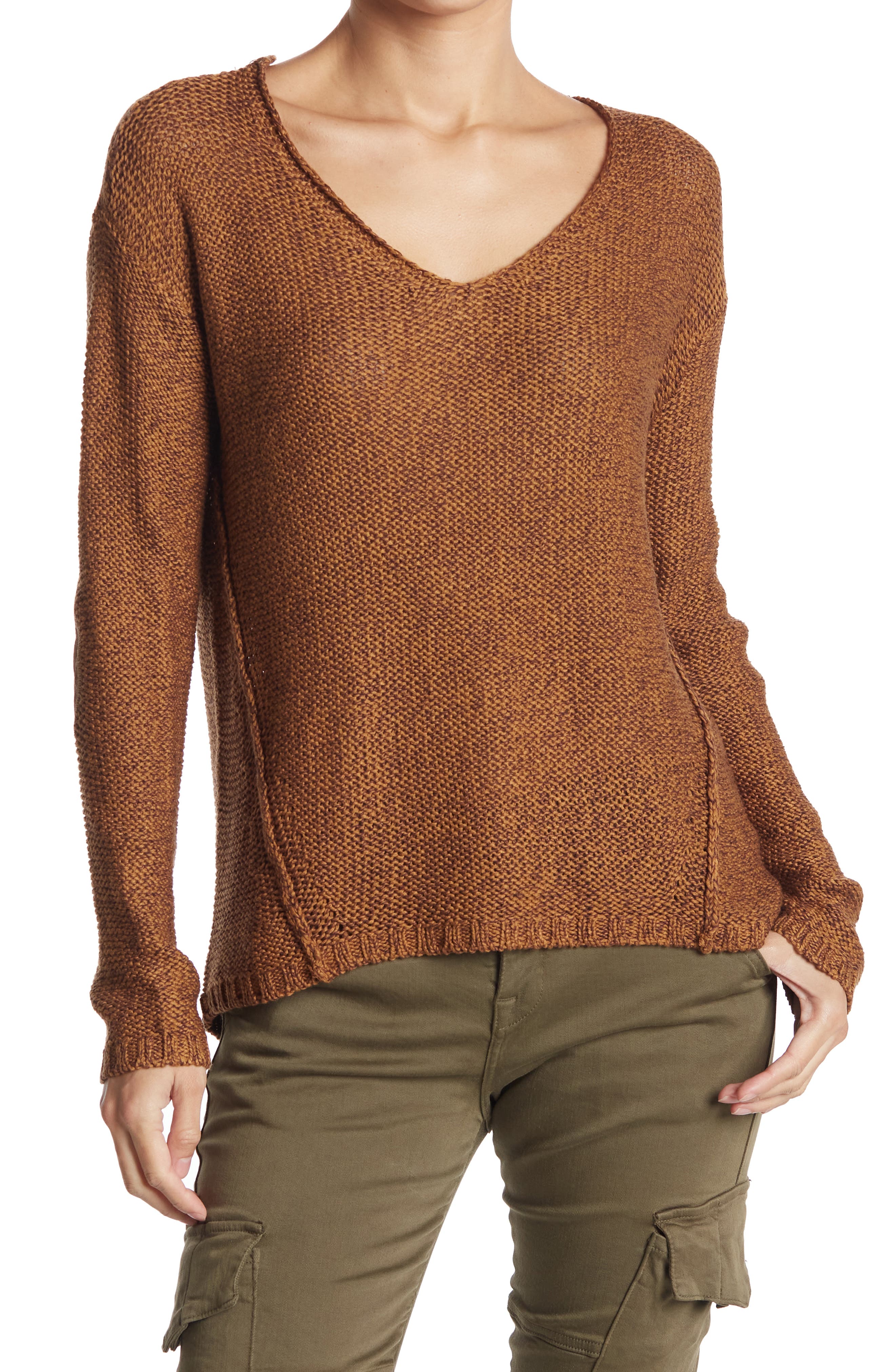 brown tunic sweater