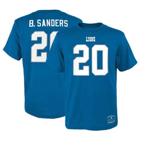 Barry Sanders Detroit Lions Mitchell & Ness Retired Player Name & Number  Burst T-Shirt - White