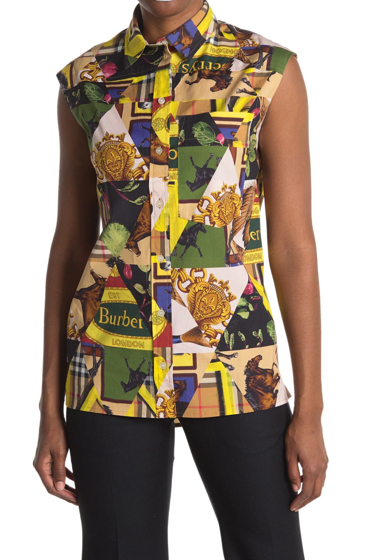 burberry archive scarf sleeveless shirt nordstrom rack