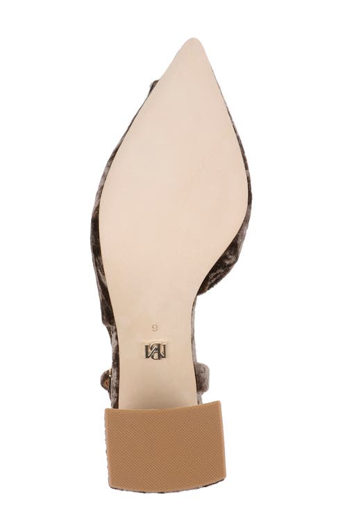 Badgley Mischka Collection Adaline Slingback Pointed Toe Pump In Brown Velvet