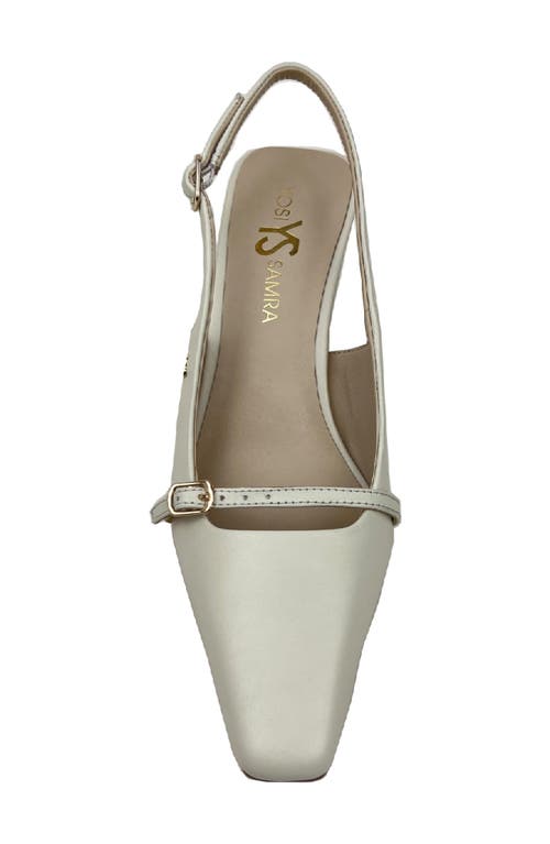 Shop Yosi Samra Kate Slingback Pump In Bone