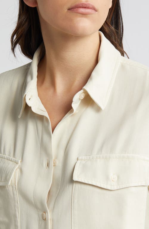 Shop Treasure & Bond Oversize Utility Shirt In Ivory Dove