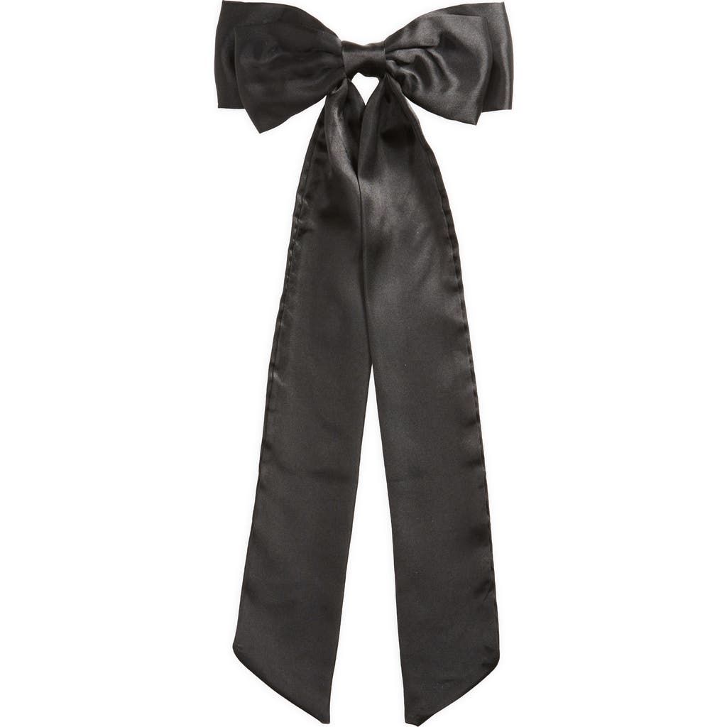 Bp. Satin Bow Barrette In Black