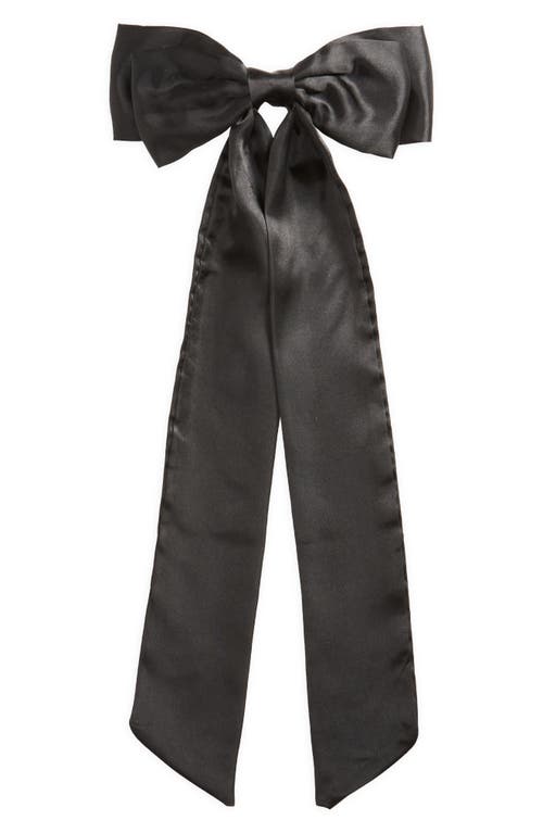 Bp. Satin Bow Barrette In Black