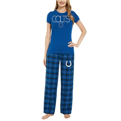 Women's Concepts Sport Royal/Black Indianapolis Colts Arctic T-Shirt & Flannel Pants Sleep Set