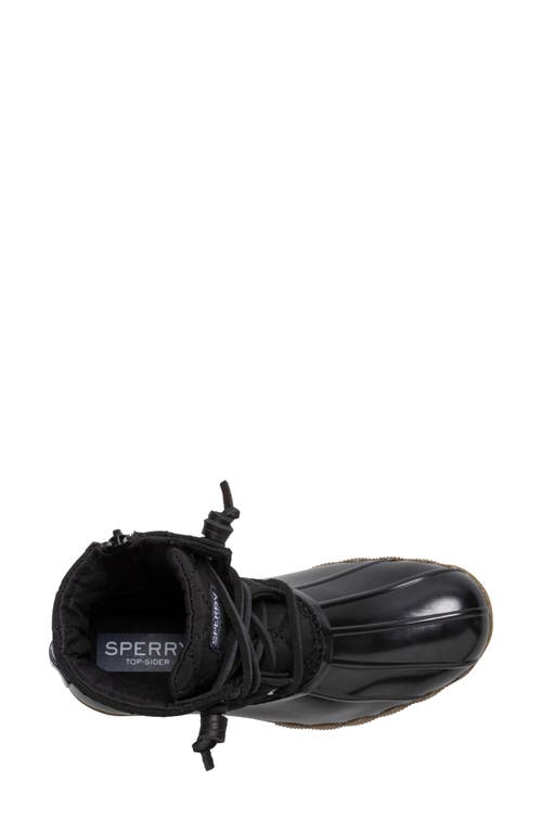 Shop Sperry Kids' Saltwater Duck Boot In Black/black