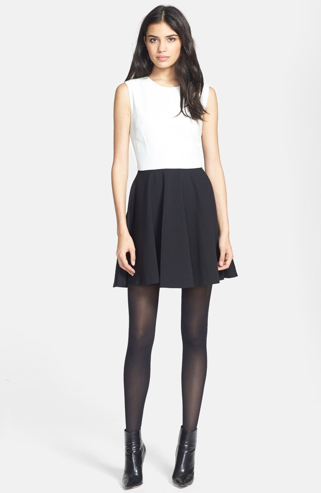 Diane von Furstenberg 'Jeannie 2' Leather Fit & Flare Dress | Nordstrom