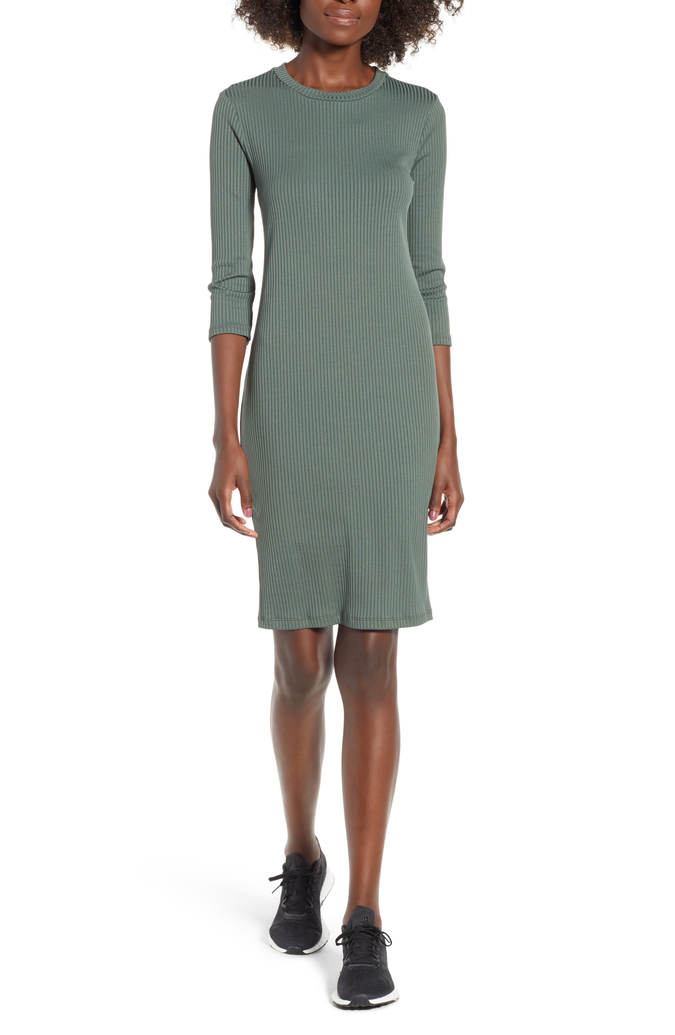 Lush Ribbed Body Con Minidress Nordstrom Rack