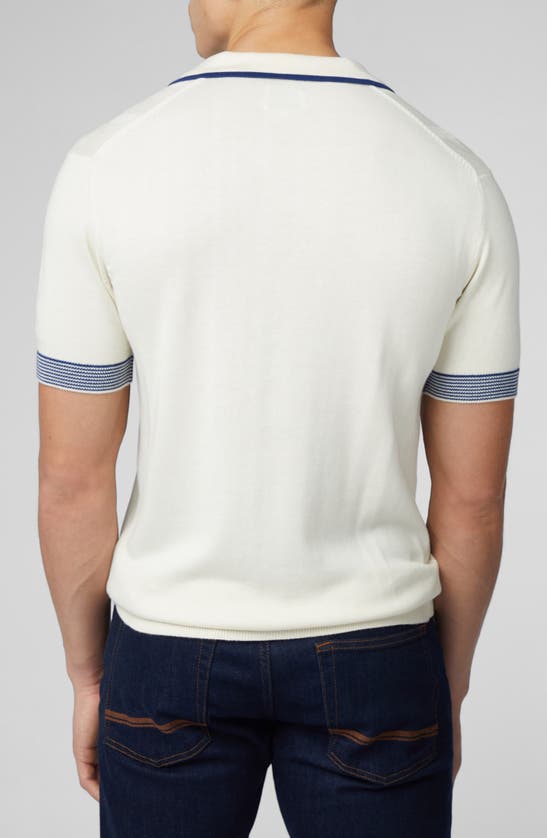 Shop Ben Sherman Johnny Collar Polo In Ivory