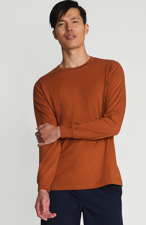 Shop Lands' End Super-t Long Sleeve T-shirt In Fresh Cinnamon