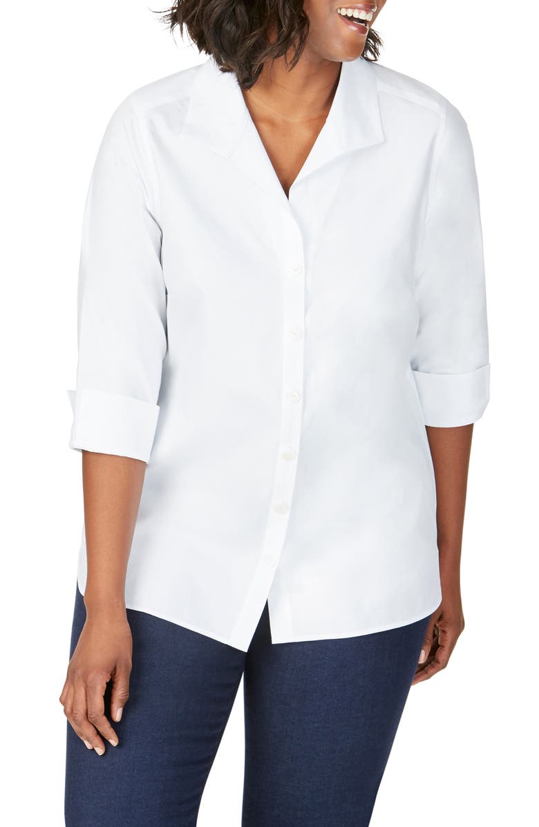 Foxcroft Pandora Non-Iron Tunic Shirt (Plus Size) | Nordstrom