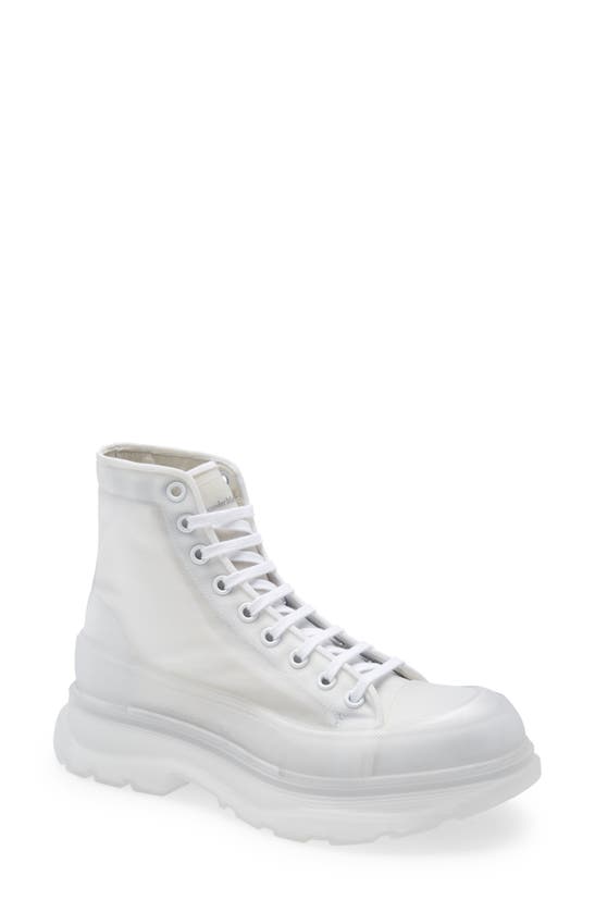 Alexander Mcqueen Tread Slick Clear Sole Boot In White | ModeSens