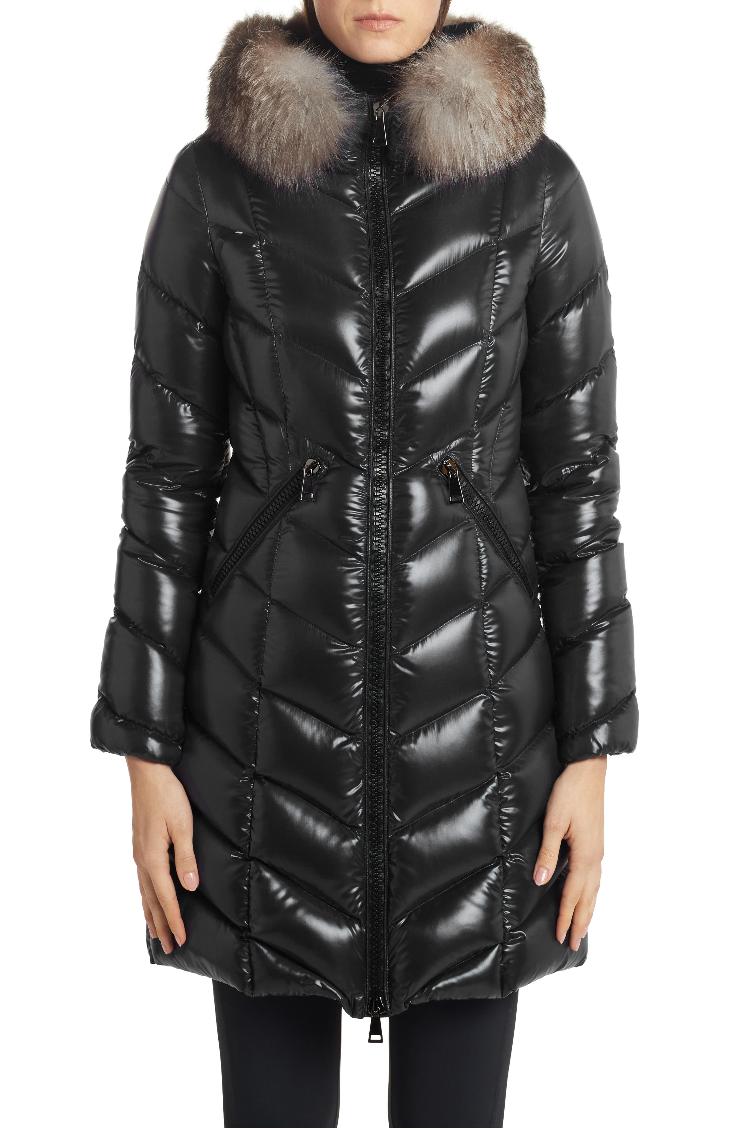 Moncler Fulmarus Quilted Down Puffer Coat with Removable Genuine Fox ...