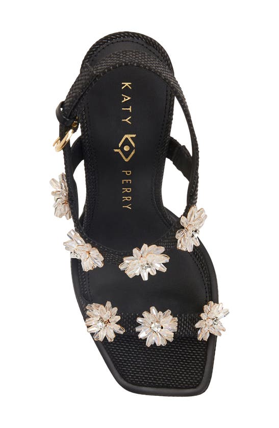 Shop Katy Perry The Steady Floral Slingback Platform Sandal In Black
