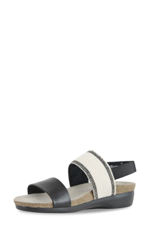 Shop Munro Pisces Sandal In Black/white Novelty