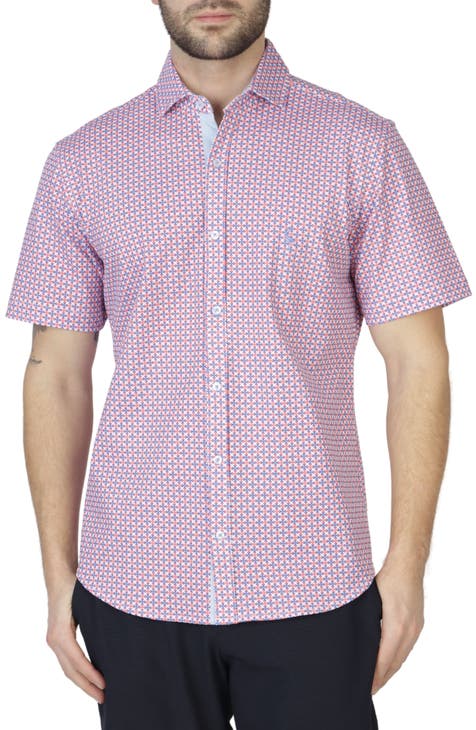 Retro Geo Knit Short Sleeve Shirt