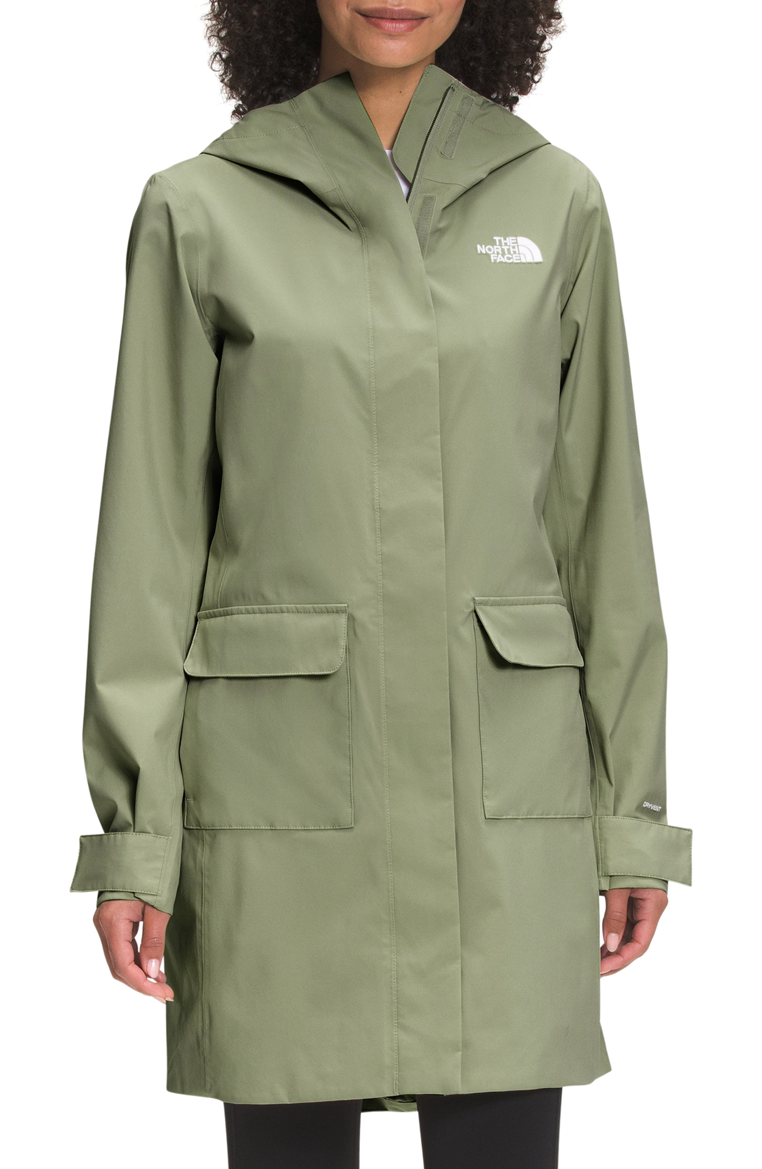 long green raincoat