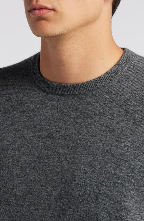Lorenzo Uomo Merino Wool & Cashmere Crewneck Sweater In Charcoal