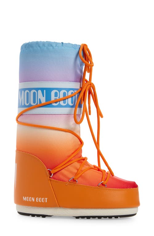 Shop Moon Boot ® Icon Sunrise Water Repellent Boot In Orange