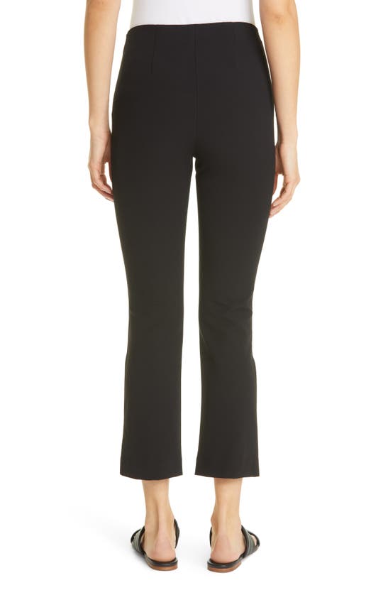Vince Mid-rise Cropped Kick-flare Pants In Black