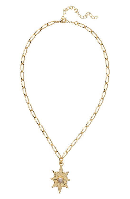 Sorrelli Steve 6–7mm Freshwater Pearl Star Pendant Necklace In Gold