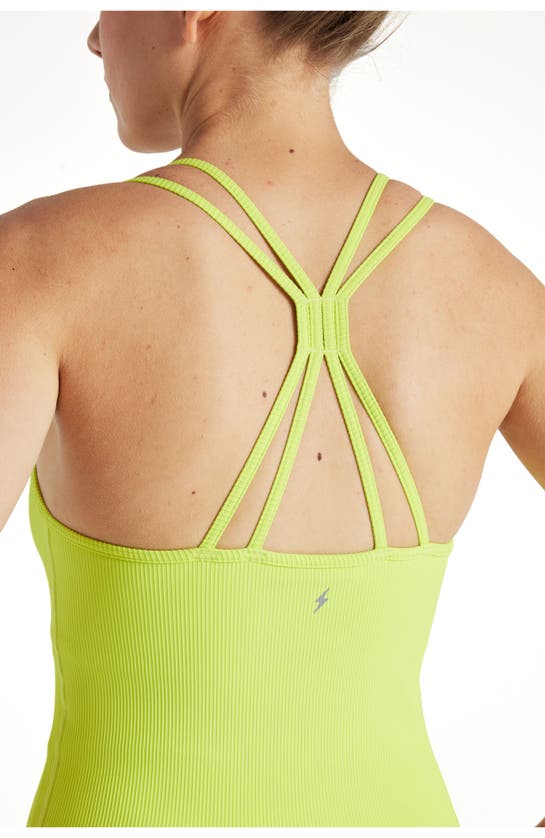 Electric Yoga Rib Cami In Lime Punch