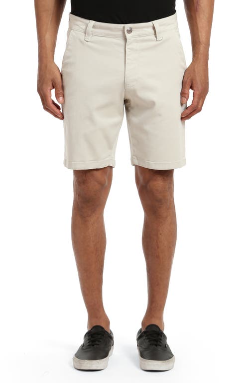 Noah Stretch Twill Flat Front Shorts in Oyster Mushroom Luxe Twill
