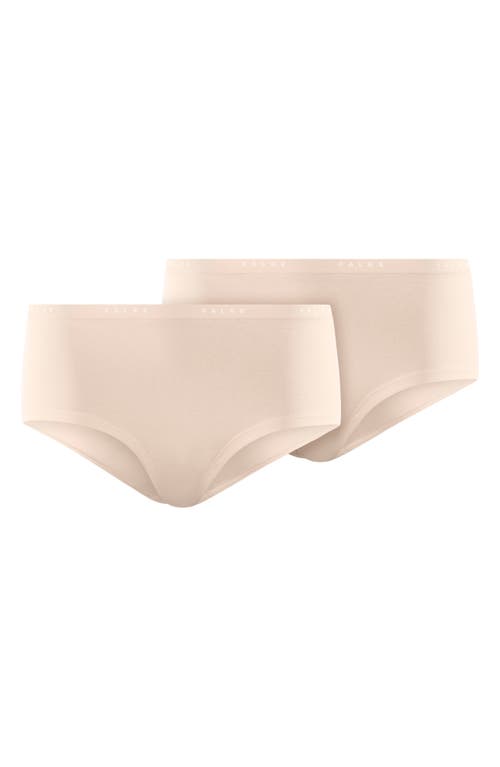 Shop Falke Daily Comfort 2-pack Stretch Cotton Hipster Briefs In Oatmeal